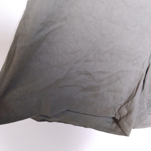 Market & Spruce Neutral Olive Green Linen Blend Shorts Size 14W - Picture 7 of 10